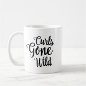 Locken verrückt, lockiges Haar ist egal  Kaffeetasse (Links)