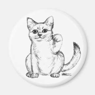 Lockende Kitty Katze Maneki Neko Magnet