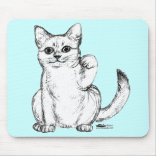 Lockende Kitty Katze Maneki Neko Mousepad