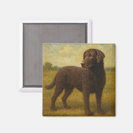 Lockenhaar-Retriever Magnet