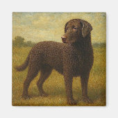 Lockenhaar-Retriever Magnet (Vorne)