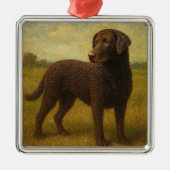 Lockenhaar-Retriever Ornament Aus Metall (Vorne)