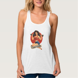 Lockenkopf-Haarziel - Retro-Gym Pin-up-Aktivkleidu Tank Top