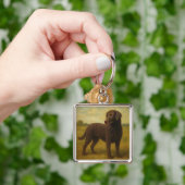 Lockenküsten Retriever Schlüsselanhänger (Hand)