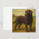Lockenmantel-Retriever Dankeskarte (Vorne/Hinten)