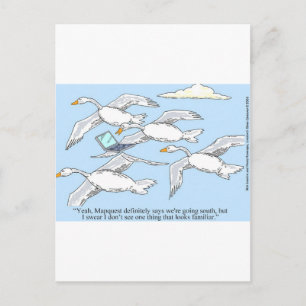 Lockere Gans mit Mapquest Lustige Geschenke & T-Sh Postkarte
