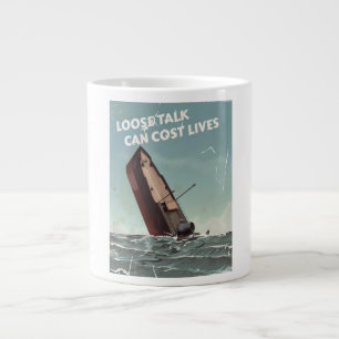 Lockeres Gerede kostet Leben WW2 Plakat Jumbo-Tasse