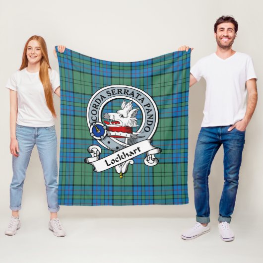 Lockhart Clan Abzeichen Tartan Kariert Fleecedecke (Beispiel)