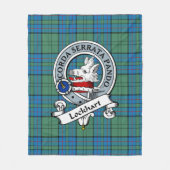 Lockhart Clan Abzeichen Tartan Kariert Fleecedecke (Vorderseite)