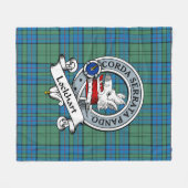 Lockhart Clan Abzeichen Tartan Kariert Fleecedecke (Vorderseite (Horizontal))