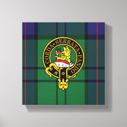 Lockhart Scottish Wappen und Tartan Canvas print Leinwanddruck (Vorderseite)