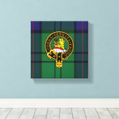 Lockhart Scottish Wappen und Tartan Canvas print Leinwanddruck (Insitu (Holzboden))