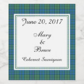 Lockhart Scottish Wedding Wine Label Weinetikett (Einzelnes Label)