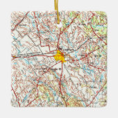 Lockhart TX Topo Map Keramikornament (Vorderseite)