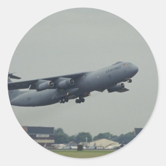 Lockheed C-141B Starlifter Runder Aufkleber (Vorderseite)