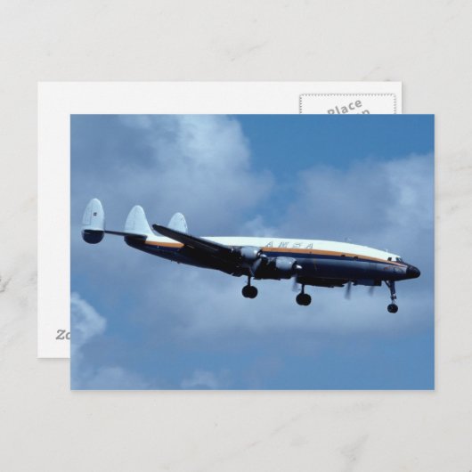 Lockheed L-1049 Super Constellation AMSA Postkarte (Vorne/Hinten)