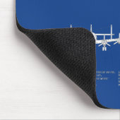 Lockheed L-1049 Super Constellation - Pläne ABD Mousepad (Ecke)