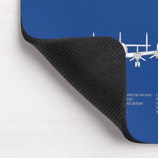 Lockheed L-1049 Super Constellation - Pläne ABD Mousepad (Ecke)