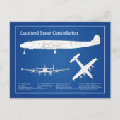 Lockheed L-1049 Super Constellation - Pläne ABD Postkarte (Vorderseite)