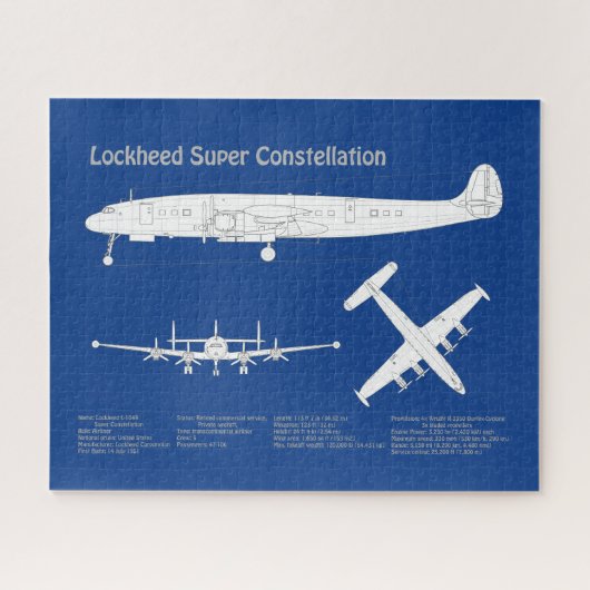 Lockheed L-1049 Super Constellation - Pläne ABD Puzzle (Horizontal)