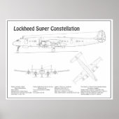 Lockheed L-1049 Super Constellation - Pläne BD Poster (Vorne)