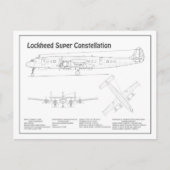 Lockheed L-1049 Super Constellation - Pläne BD Postkarte (Vorderseite)