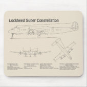 Lockheed L-1049 Super Constellation - Pläne SD Mousepad (Vorne)
