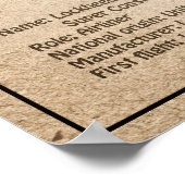 Lockheed L-1049 Super Constellation - Pläne SD Poster (Ecke)