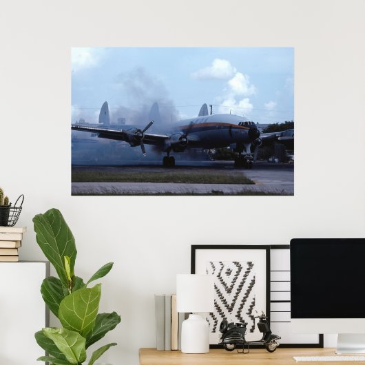 Lockheed L-1049 Super Constellation starten Poster (Heimbüro)