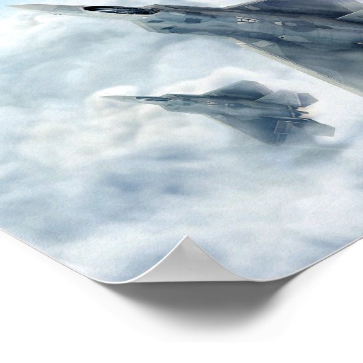 Lockheed Martin F-22 Raptor-Poster Poster (Ecke)