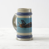 Lockheed Martin F-35A Lightning II Beer Stein Bierglas (Vorderseite Links)