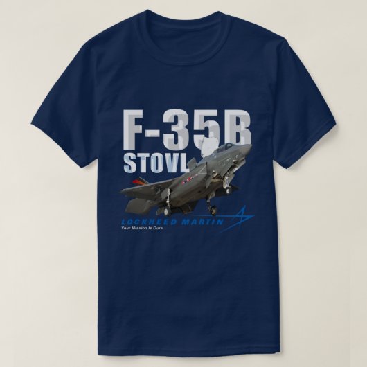Lockheed Martin F-35B Blitz II Stealth Fighter T-Shirt (Design vorne)