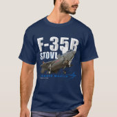 Lockheed Martin F-35B Blitz II Stealth Fighter T-Shirt (Vorderseite)