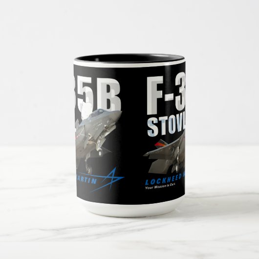 Lockheed Martin F-35B Blitz II Stealth Fighter Tasse (Zentrum)