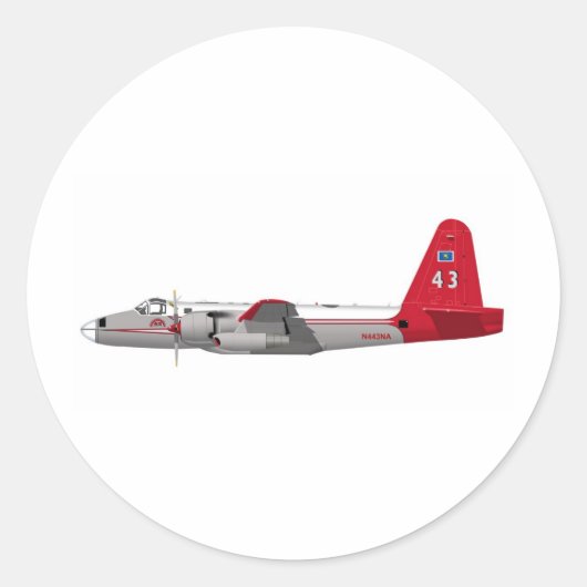 Lockheed P-2V Nepune Tanker Runder Aufkleber (Vorderseite)