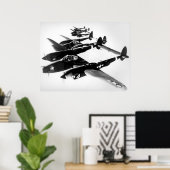 Lockheed P-38 Blitze Poster (Heimbüro)