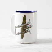 Lockheed P-38 Blitze Zweifarbige Tasse (Vorderseite Links)