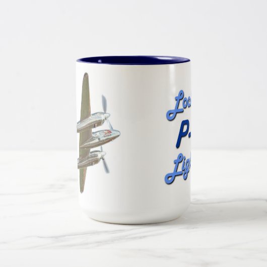 Lockheed P-38 Blitze Zweifarbige Tasse (Mittel)