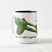 Lockheed P-38G Blitze Zweifarbige Tasse (Vorderseite Links)
