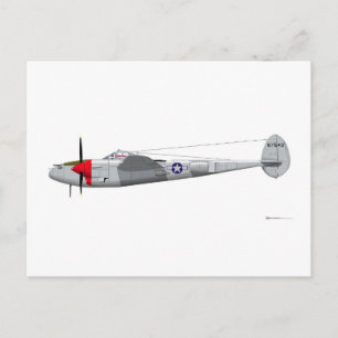 Lockheed P-38J Lightning Postkarte