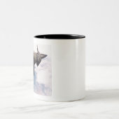 Lockheed_SR-71_in_flight Zweifarbige Tasse (Mittel)