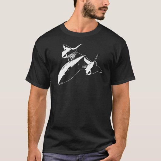 Lockheed SR-71 Men's Dark T - Shirt - White Design (Vorderseite)