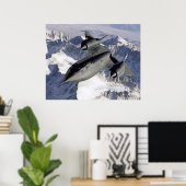 Lockheed SR-71B Blackbird Poster (Heimbüro)