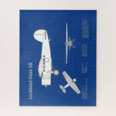 Lockheed Vega 5B - Flugzeugpläne ABD Puzzle (Vertikal)