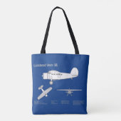 Lockheed Vega 5B - Flugzeugpläne ABD Tasche (Rückseite)