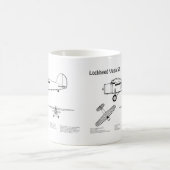 Lockheed Vega 5B - Flugzeugpläne BD Kaffeetasse (Mittel)