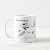 Lockheed Vega 5B - Flugzeugpläne BD Kaffeetasse (Links)