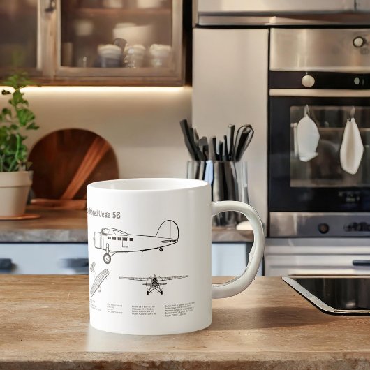 Lockheed Vega 5B - Flugzeugpläne BD Kaffeetasse