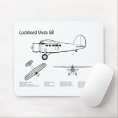 Lockheed Vega 5B - Flugzeugpläne BD Mousepad (Mit Mouse)