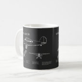 Lockheed Vega 5B - Flugzeugpläne PD Kaffeetasse (Vorderseite Links)